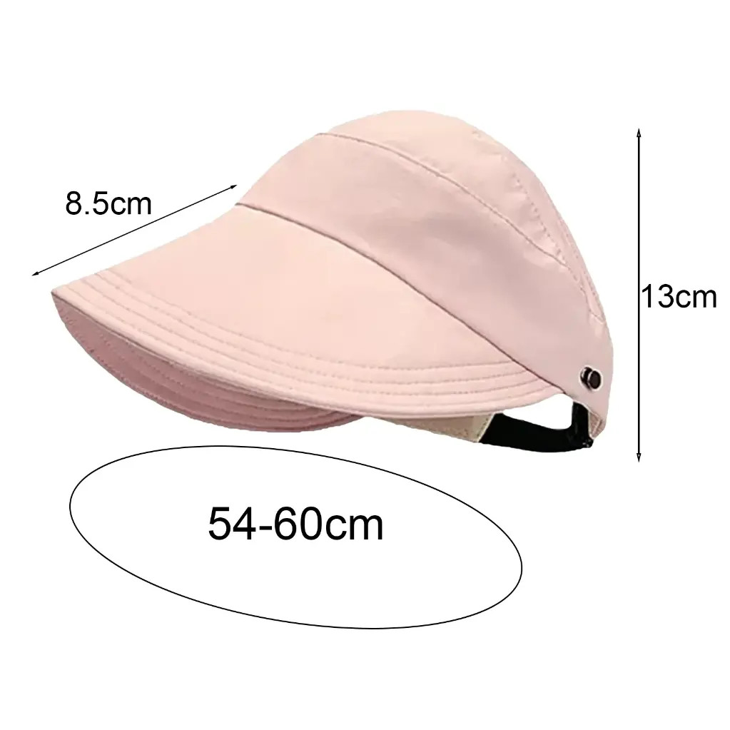 Women's Topless Cap with Curved Visor – Summer Sun Protection and Quick-Drying Design