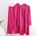Knitted Women's Three-piece Set with Casual Design – European & American Style