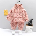 Boys And Girls Western Style Stand Collar Two Piece Suit 