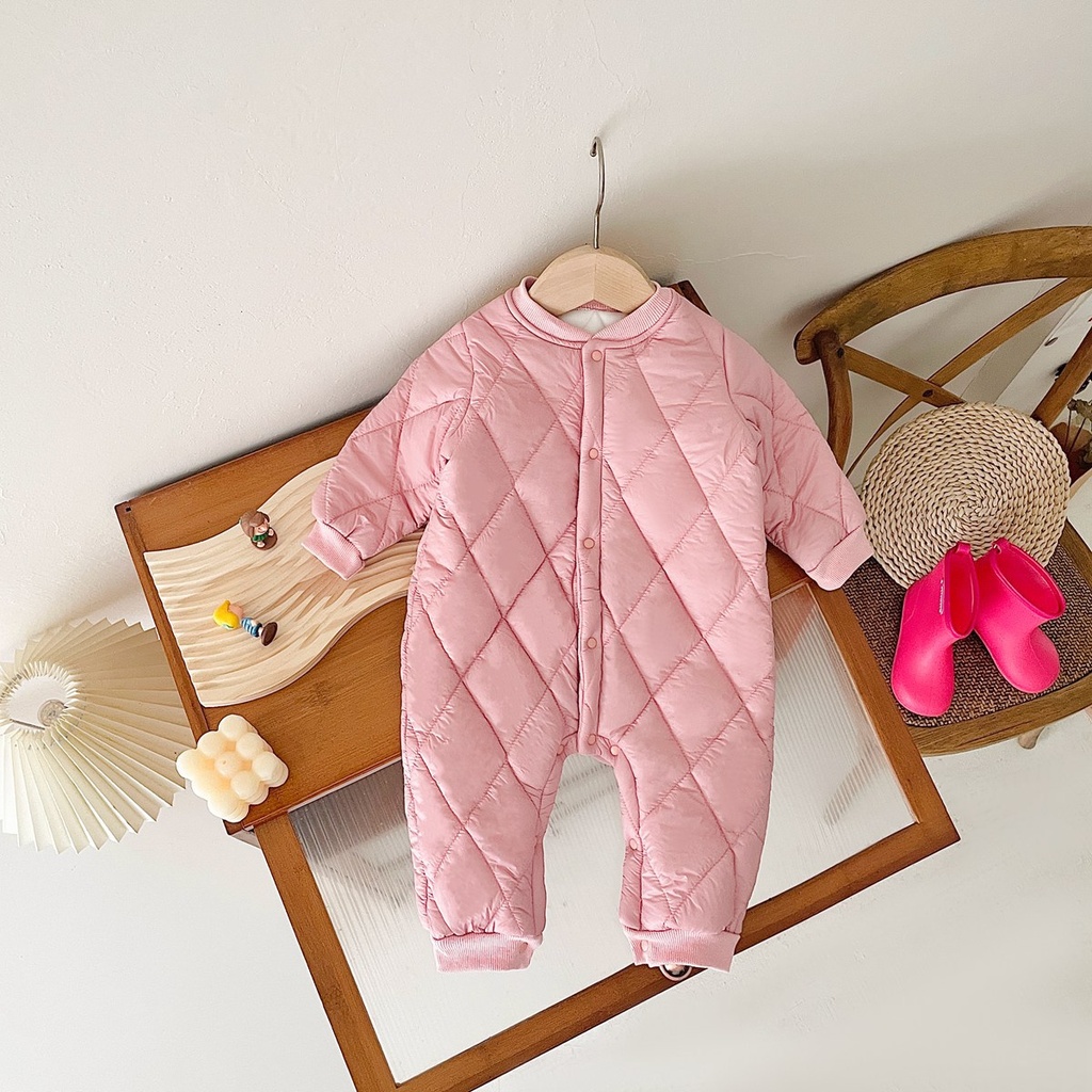 Warm Out Thickened Fleece-lined Baby Jumpsuits