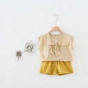 Medium And Large Children's Pants Suit Striped Sleeveless And Non-hooded Suit