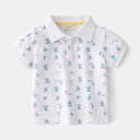  Summer Boys' Cotton Short-sleeved Polo Shirt