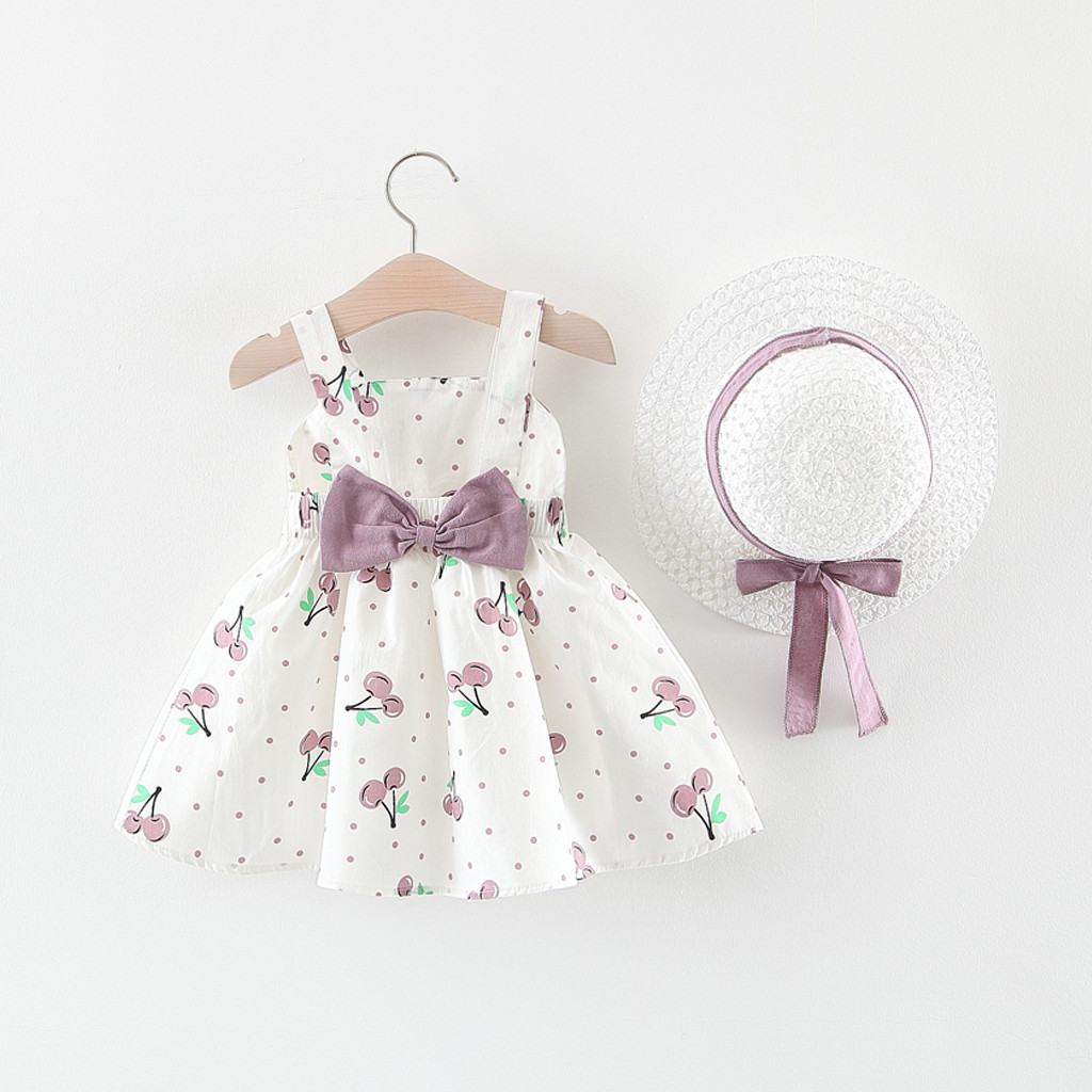 A stylish summer princess dress for little girls, featuring a colorful and attractive design that suits refined tastes 