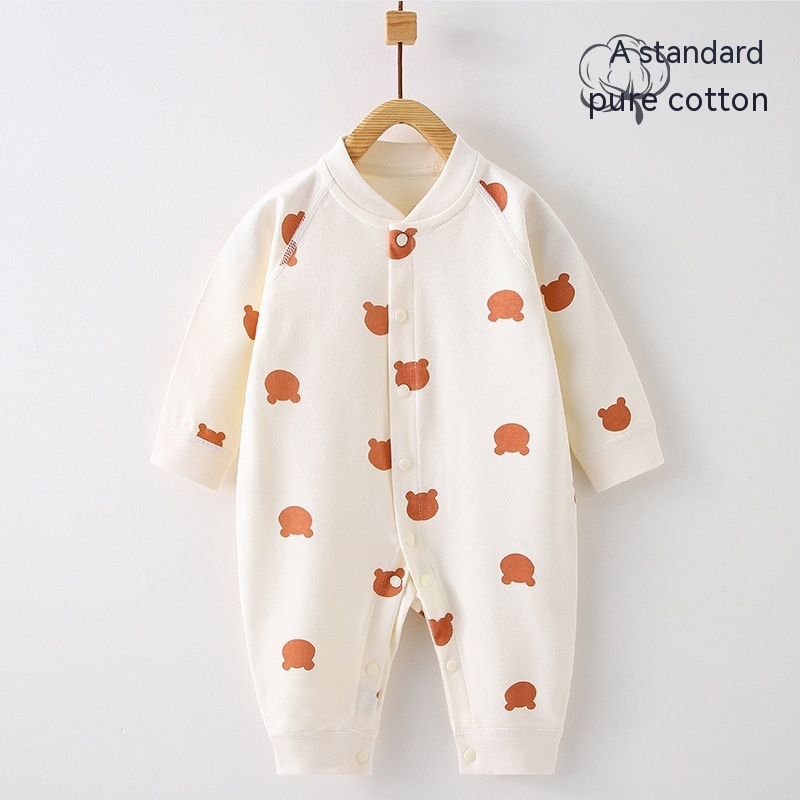 Baby Jumpsuit Romper Cotton Four Seasons Newborn Clothes Cartoon Bear Crawling