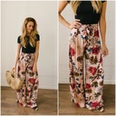 Women's summer printed wide-leg pants