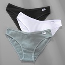 طقم 3 قطع سراويل داخلية قطنية مقاسات M-4XL للسيدات