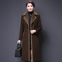 Middle-aged women's wool coat mother dress