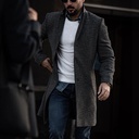Men's mid-length coat slim fashion windbreaker