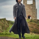 Casual autumn and east wear mid-length woolen British style coat