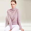 Hollow high neck pullover sweater
