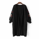 Women's embroidered cardigan sweater