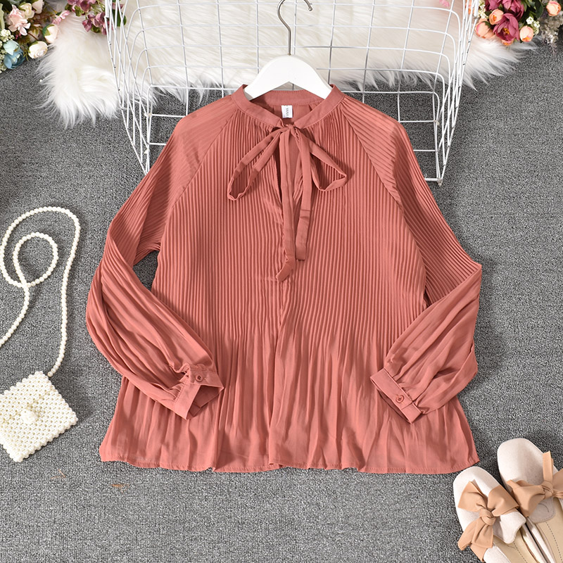 Ribbon Bow Temperament White Shirt Chiffon Shirt