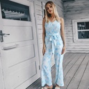 Sling jumpsuit casual wide-leg pants