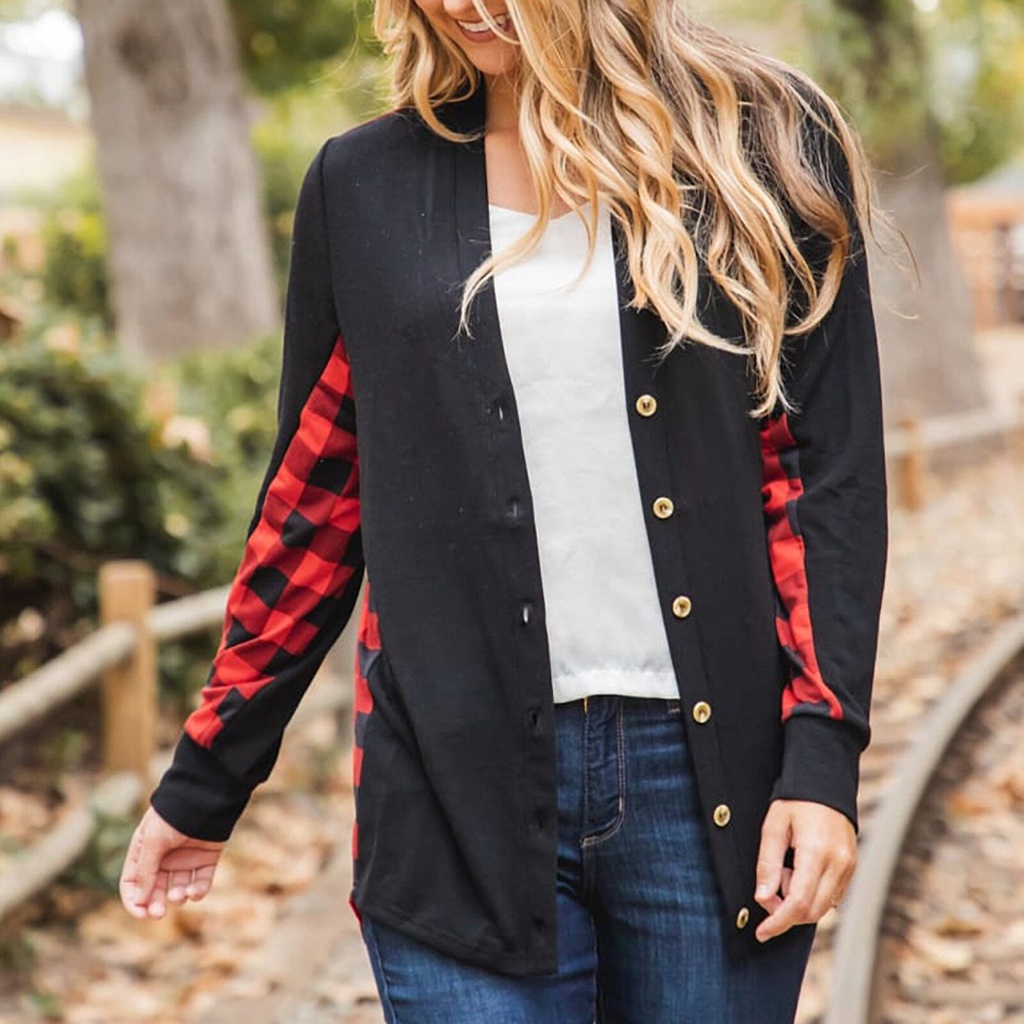 Scarf Collar contrast cardigan