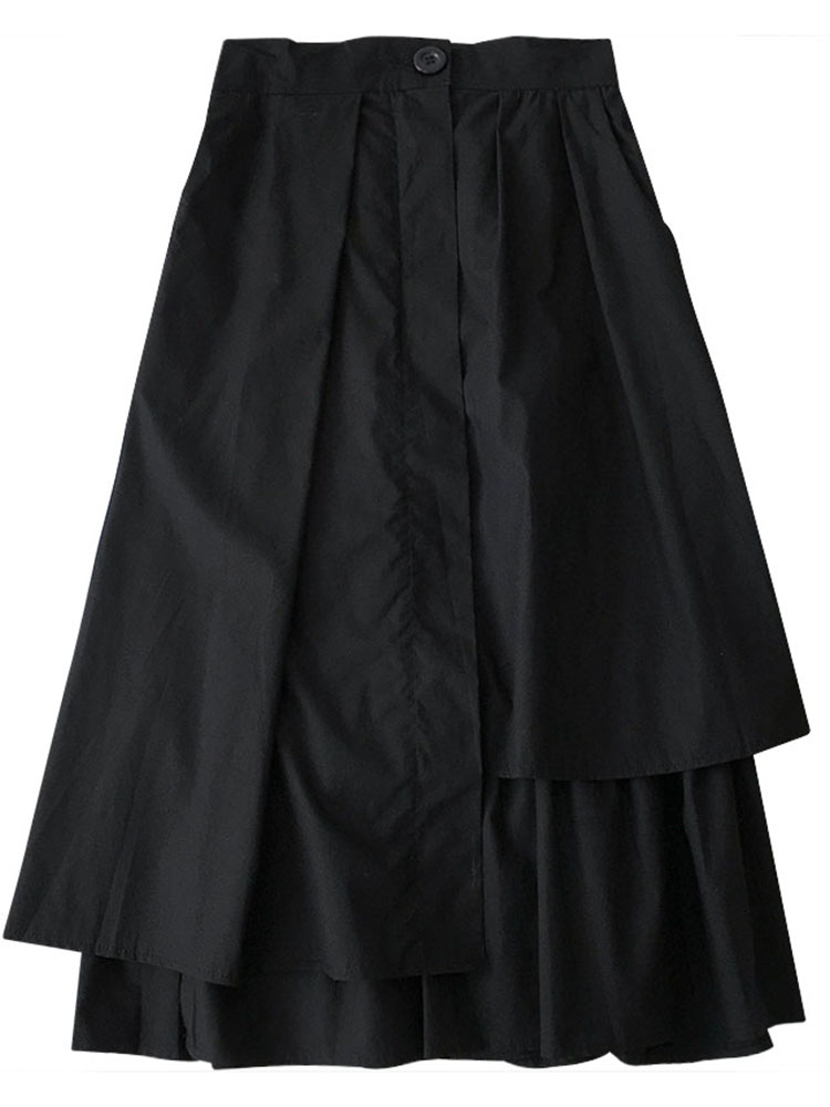Irregular solid color skirt
