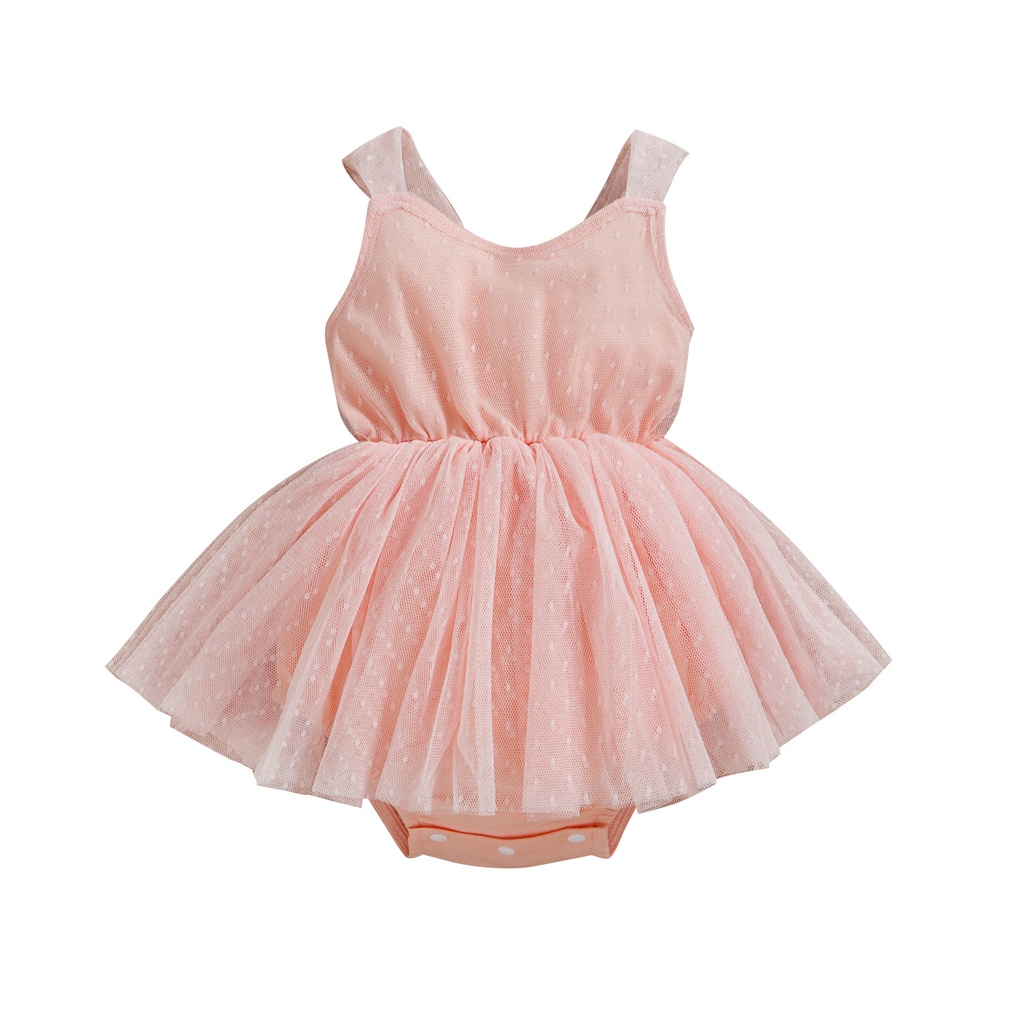 Infant Mesh Spaghetti-strap Dress