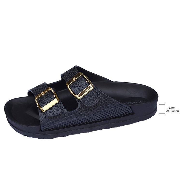 Summer New Fashion Belt Buckle Flat Sandals For Women