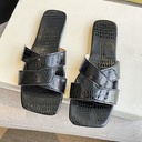 Roman Style Flat Slippers Women's Cross Strap Open Toe
