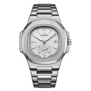 Steel Belt Luminous Calendar Quartz Watch 7020 Fashion Stainless Steel Waterproof Men's Watch