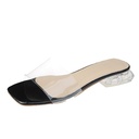 Thick Heel Half Drag Mid-heeled Shoes Temperament