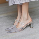 Net Yarn Breathable Pearl Sandals And Slippers