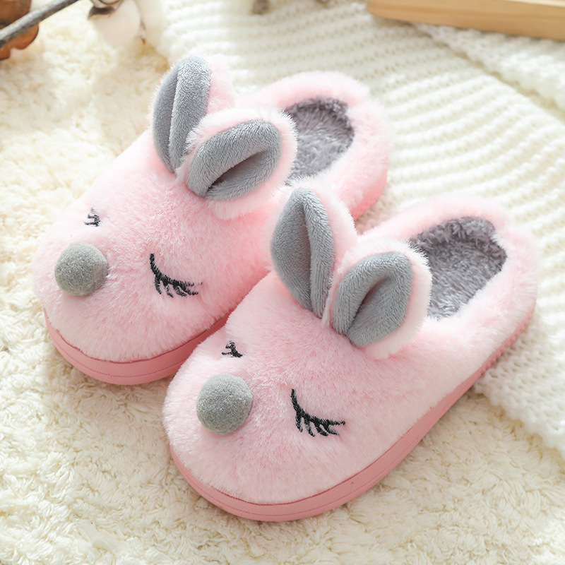 Children Female Home Cute Boy Cartoon Warm Baby Winter Cotton Shoes