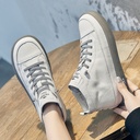 Leather High-top Shoes Women's First Layer Cowhide Spring And Autumn New