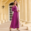 Middle East Woven Satin Dress With Beads And Tassels Epaulettes