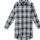 Mid-Length Long-Sleeved Cotton Loose Plaid Coat