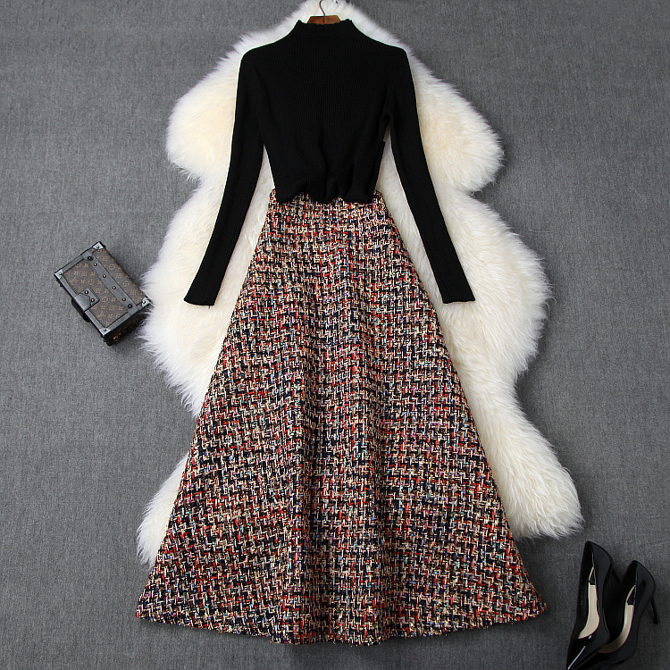 Half-Length Skirt, Temperament, Western Style, Thin Suit, Two-Piece Female