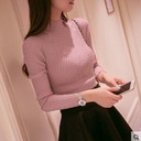 Core-spun Half Turtleneck Sweater Women Pullover Sweater