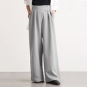 Ladies Fashion Irregular Belt Wide Leg Pants