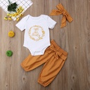 Female Baby Suit Summer Letters Short-sleeved Romper Polka Dots