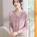 Korean Loose And Lazy Style V-neck Sweater