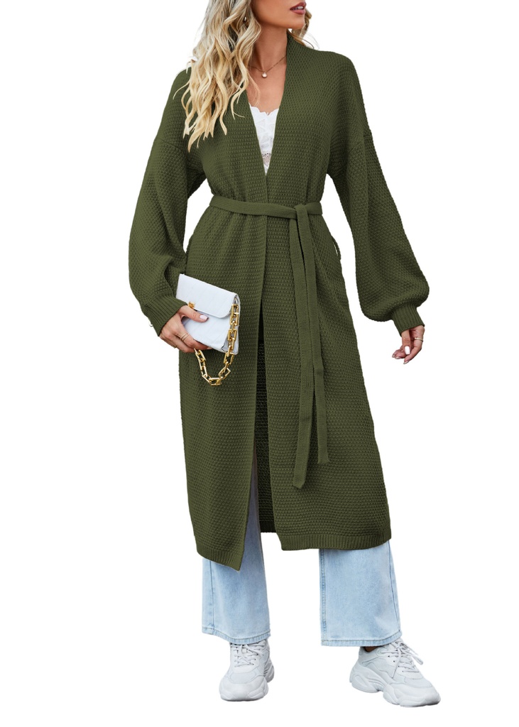 معطف سترة محبوك بتصميم فضفاض يناسب النساء.