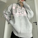 كاردين نسائي بياقة بولو ونقشة أرنب لفصلي الخريف والشتاء.