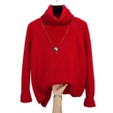 Women's Base Wool High-neck Thick Sweater