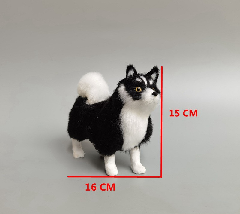 Children's Toy Faux Fur Husky  Decoration Ornament
