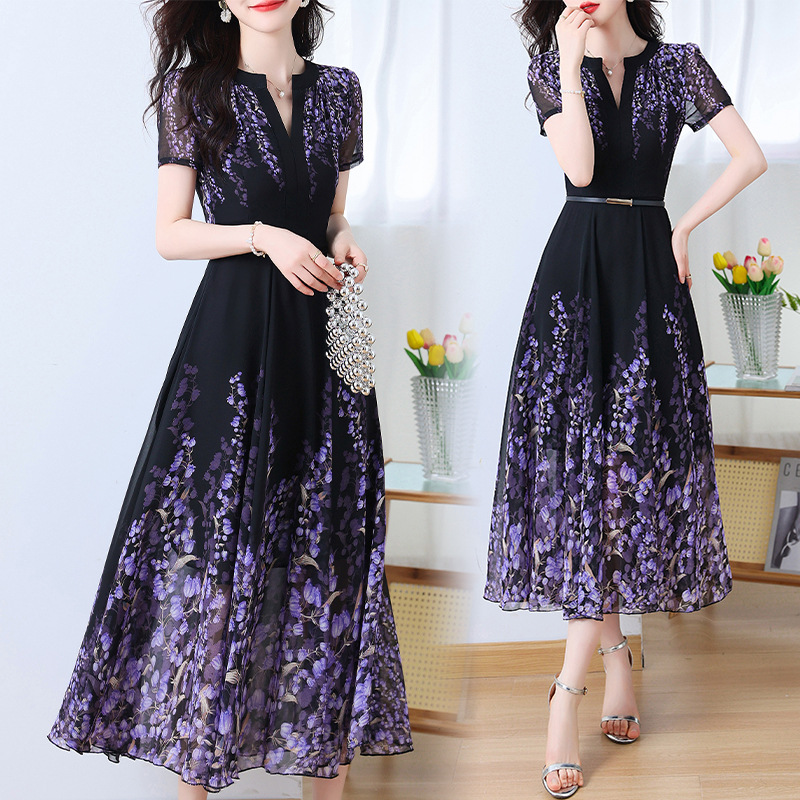 European And American Women's Clothing Chiffon Dress Summer