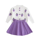 فساتين خريفية للفتيات بتصميم عصري تتكون من سترة وتنورة مطوية