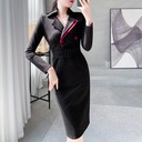 Women's Temperament Fashion Suit Collar Dress