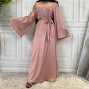 Fashion Women's Patchwork Pearl Middle East Robe Dress