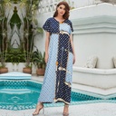 فستان نسائي إسلامي بأكمام قصيرة وتصميم فضفاض