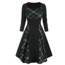 Plaid Print Waist Length Dress