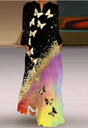 European And American V-neck Dress Fashion Printing Long Sleeves