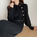 Loose And Thin All Match High Neck Dress