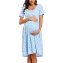 Fashion Printed Polka Dot Maternity Dress Pajamas