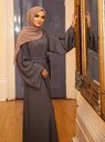 Basic Middle Eastern Turkish solid color plus size robe dress