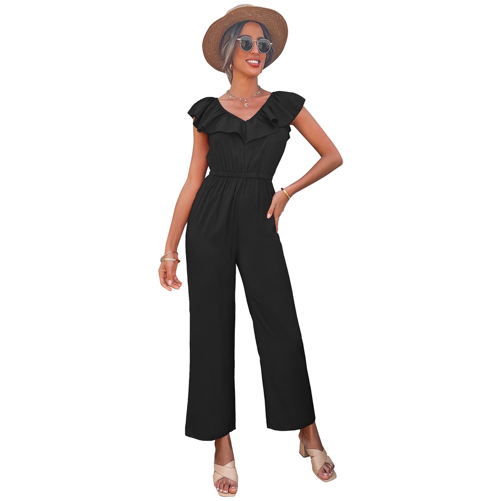 European And American Women's Fashion Slim Waist Jumpsuit