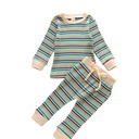 Fashion Simple Autumn Striped Long Sleeve Baby Suit